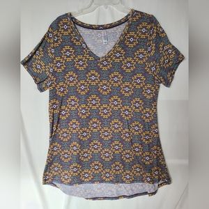 NWOT LulaRoe XL Short Sleeve Vneck Tunic